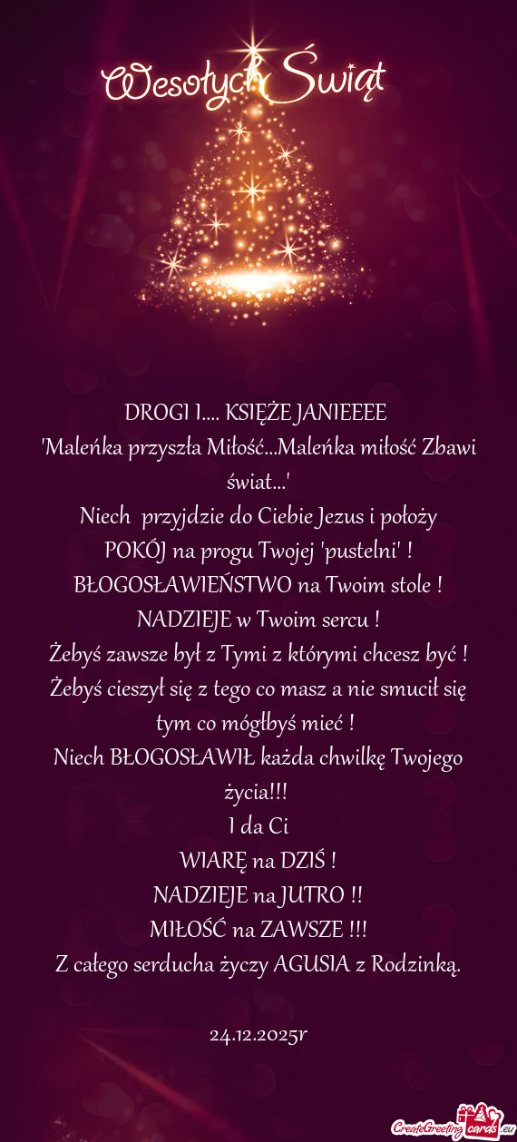 DROGI I.... KSIĘŻE JANIEEEE