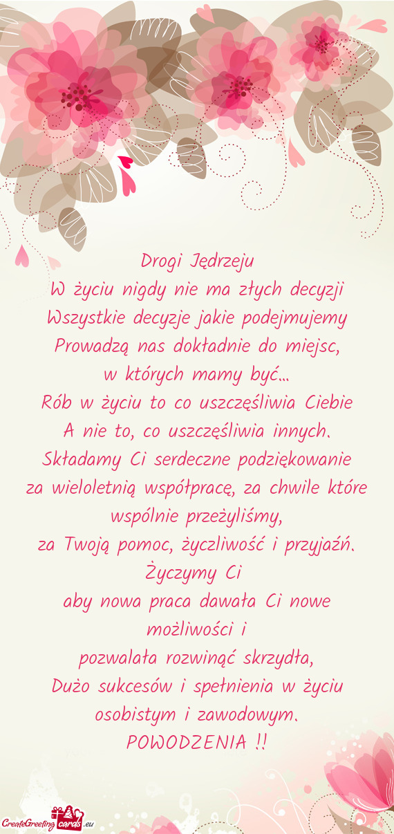 Drogi Jędrzeju