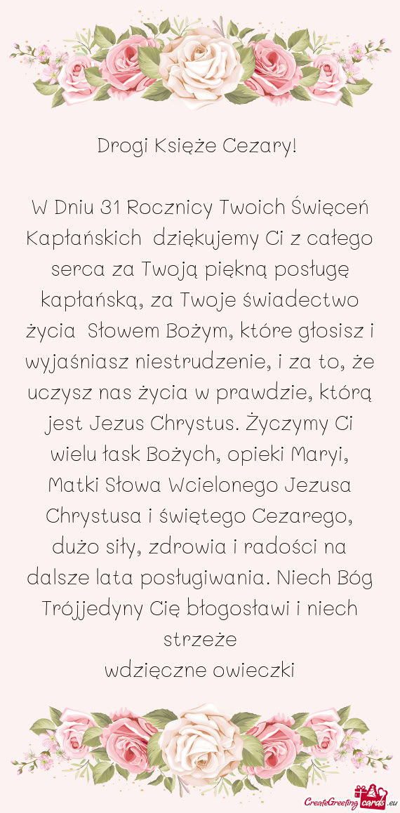 Drogi Księże Cezary