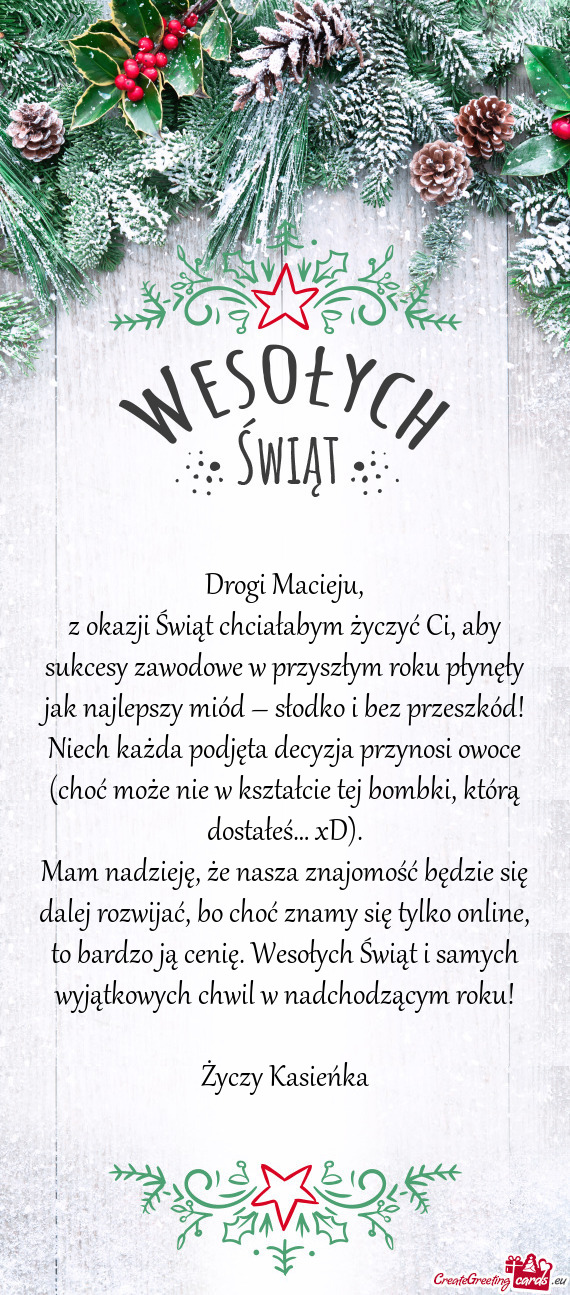 Drogi Macieju