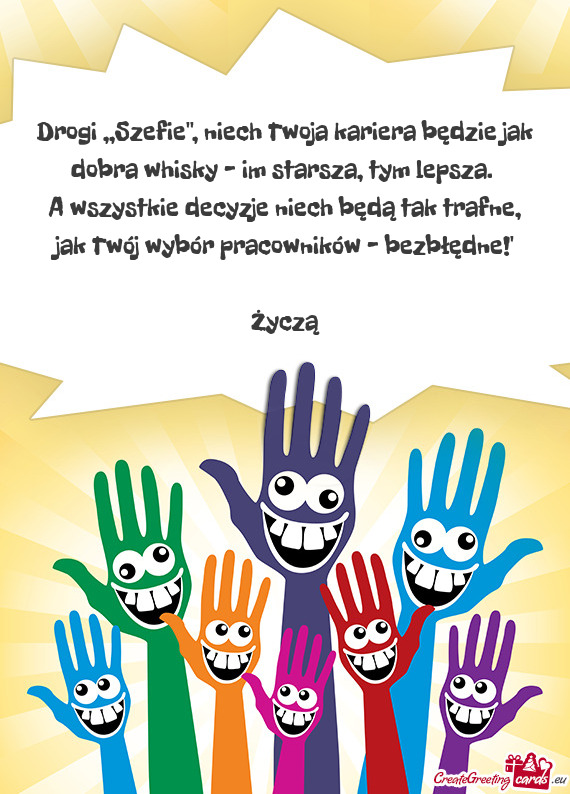 Drogi ,,Szefie"", niech Twoja kariera będzie jak dobra whisky – im starsza, tym lepsza