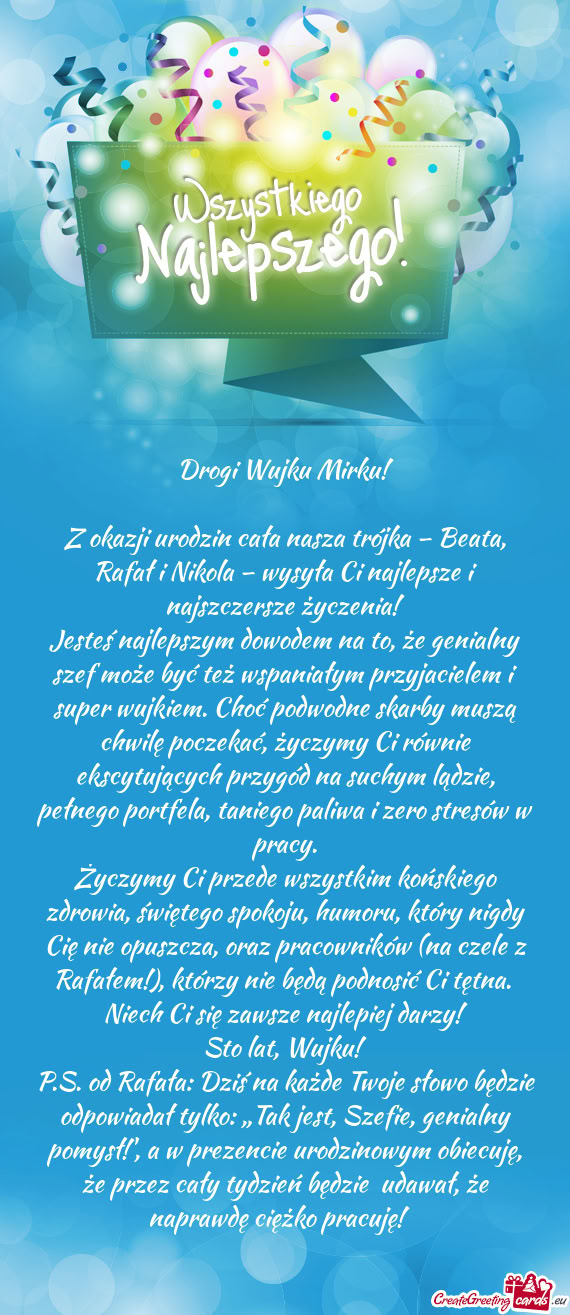 Drogi Wujku Mirku
