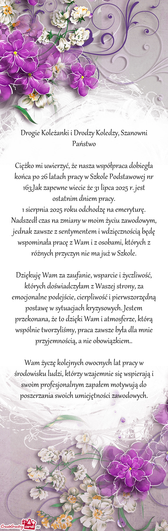 Drogie Koleżanki i Drodzy Koledzy, Szanowni Państwo