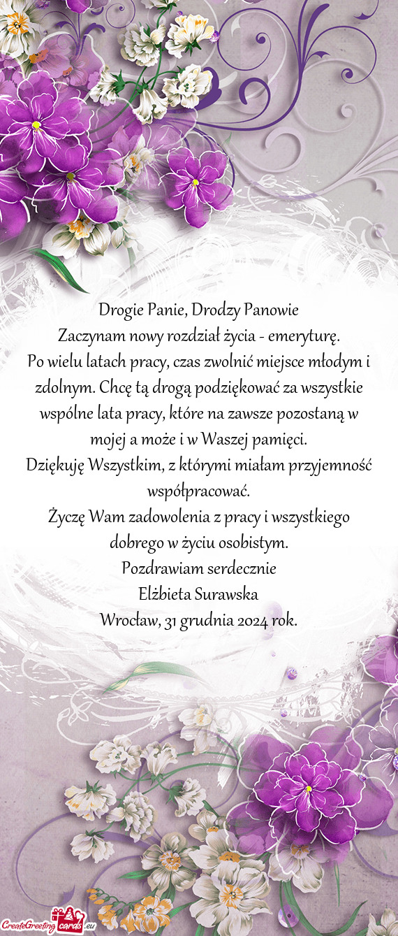 Drogie Panie, Drodzy Panowie