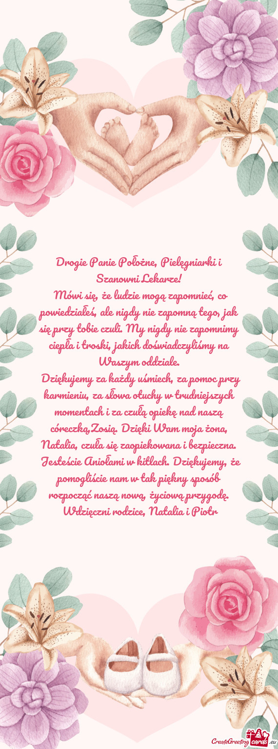 Drogie Panie Położne, Pielęgniarki i Szanowni Lekarze