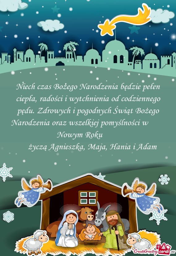 Drowych i pogodnych Świąt Bożego Narodzenia oraz wszelkiej pomyślności w