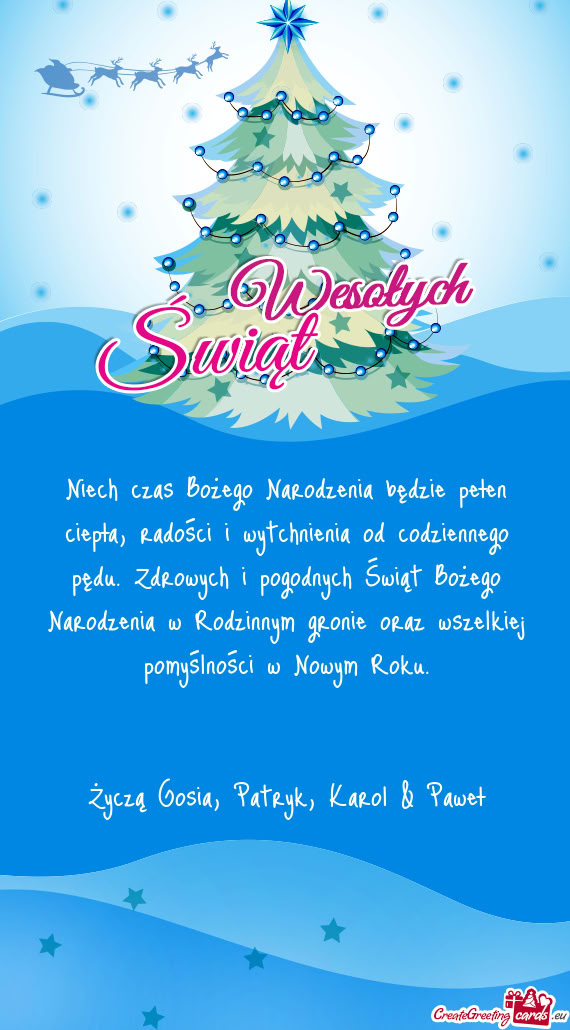 Drowych i pogodnych Świąt Bożego Narodzenia w Rodzinnym gronie oraz wszelkiej pomyślności w Now