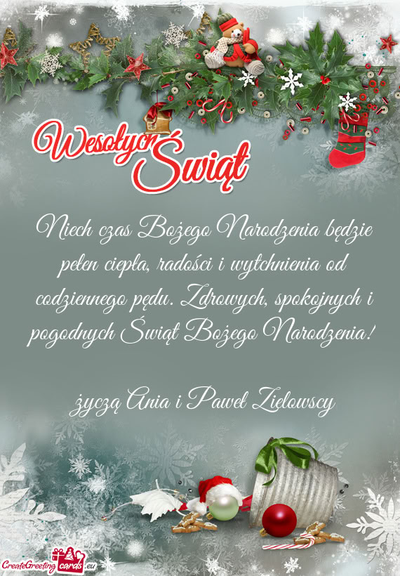 Drowych, spokojnych i pogodnych Świąt Bożego Narodzenia