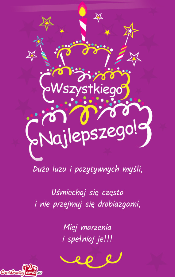 Dużo luzu i pozytywnych myśli