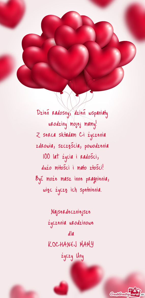 Dużo miłości i mało złości! Być może masz inne pragnienia