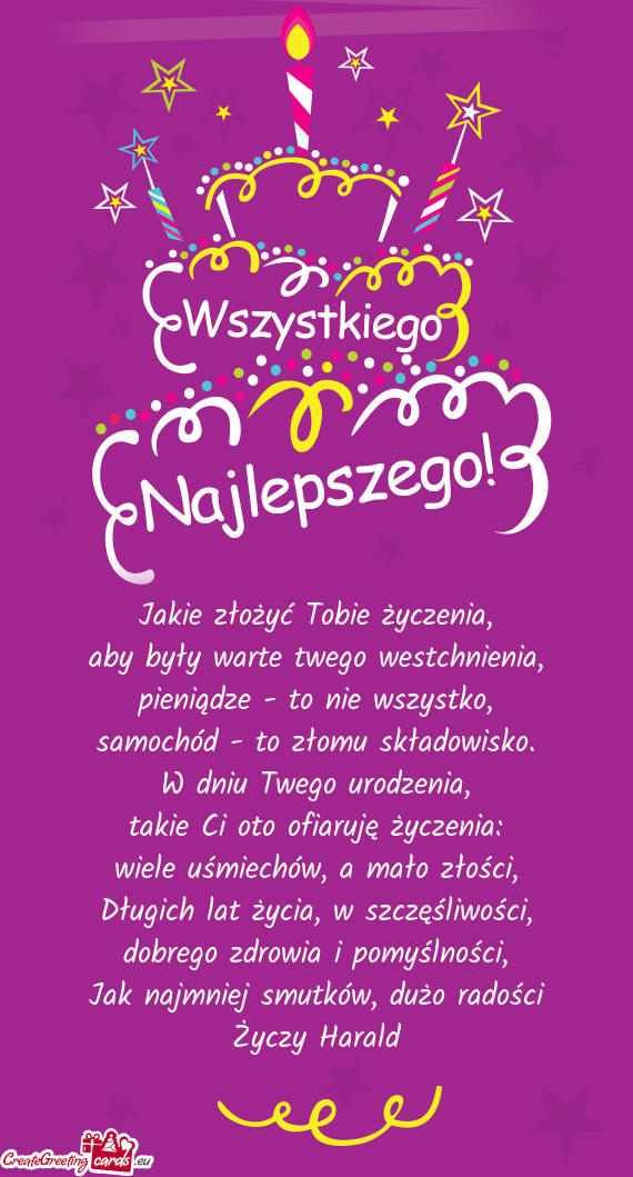 Dużo radości Harald