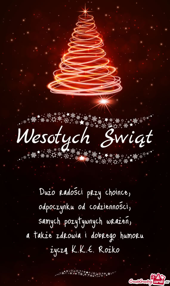 Dużo radości przy choince