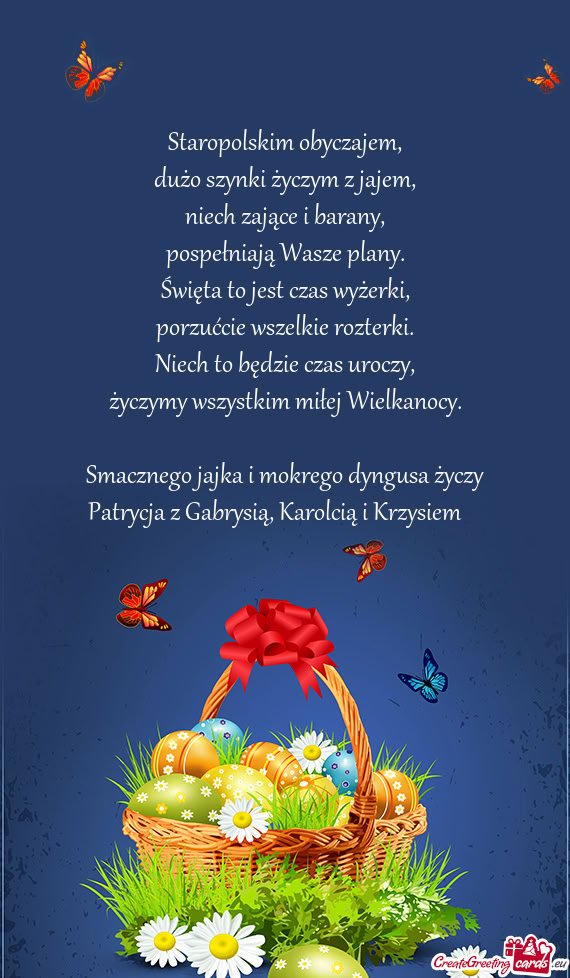 Dużo szynki życzym z jajem