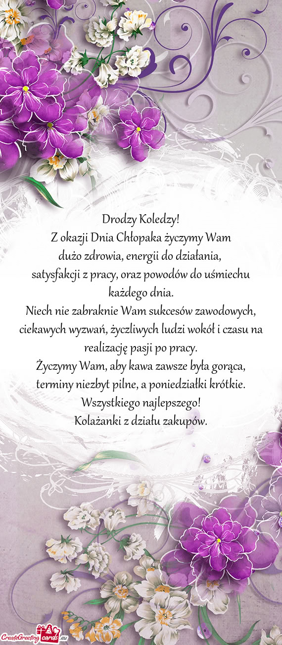 Dużo zdrowia, energii do działania