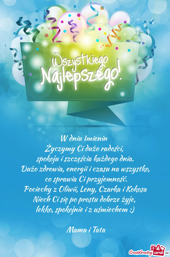 Dużo zdrowia, energii i czasu na wszystko