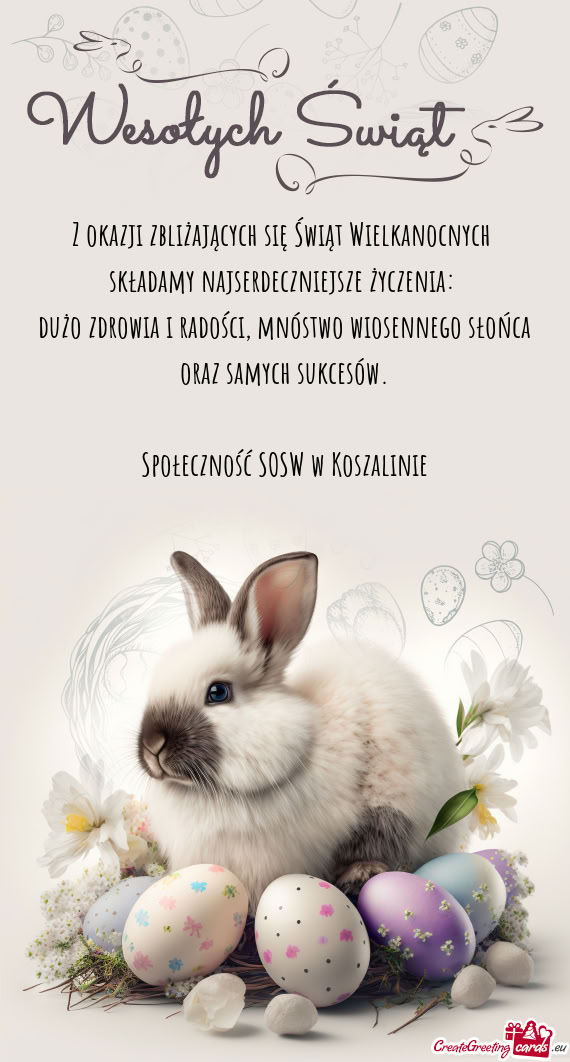 Dużo zdrowia i radości, mnóstwo wiosennego słońca oraz samych sukcesów