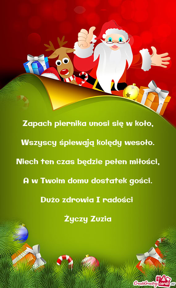 Dużo zdrowia I radości  Zuzia