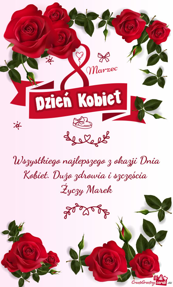 Dużo zdrowia i szczęścia Źyczy Marek