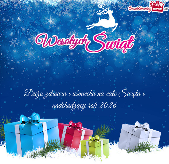 Dużo zdrowia i uśmiechu na całe Święta i nadchodzący rok 2026