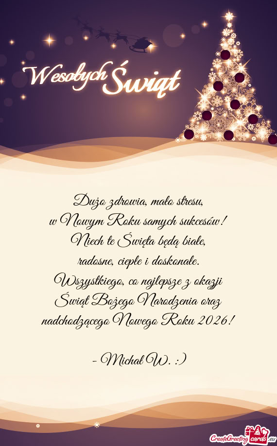 Dużo zdrowia, mało stresu