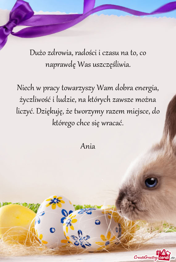 Dużo zdrowia, radości i czasu na to, co naprawdę Was uszczęśliwia