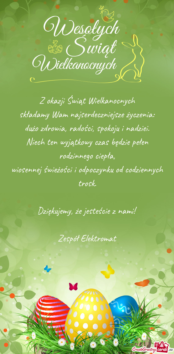 Dużo zdrowia, radości, spokoju i nadziei