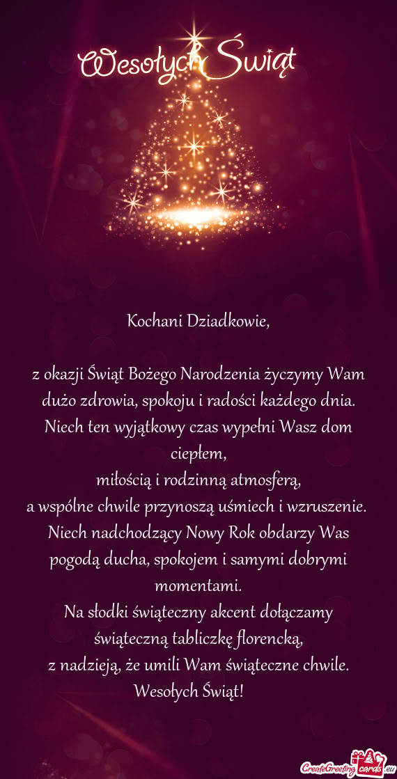 Dużo zdrowia, spokoju i radości każdego dnia