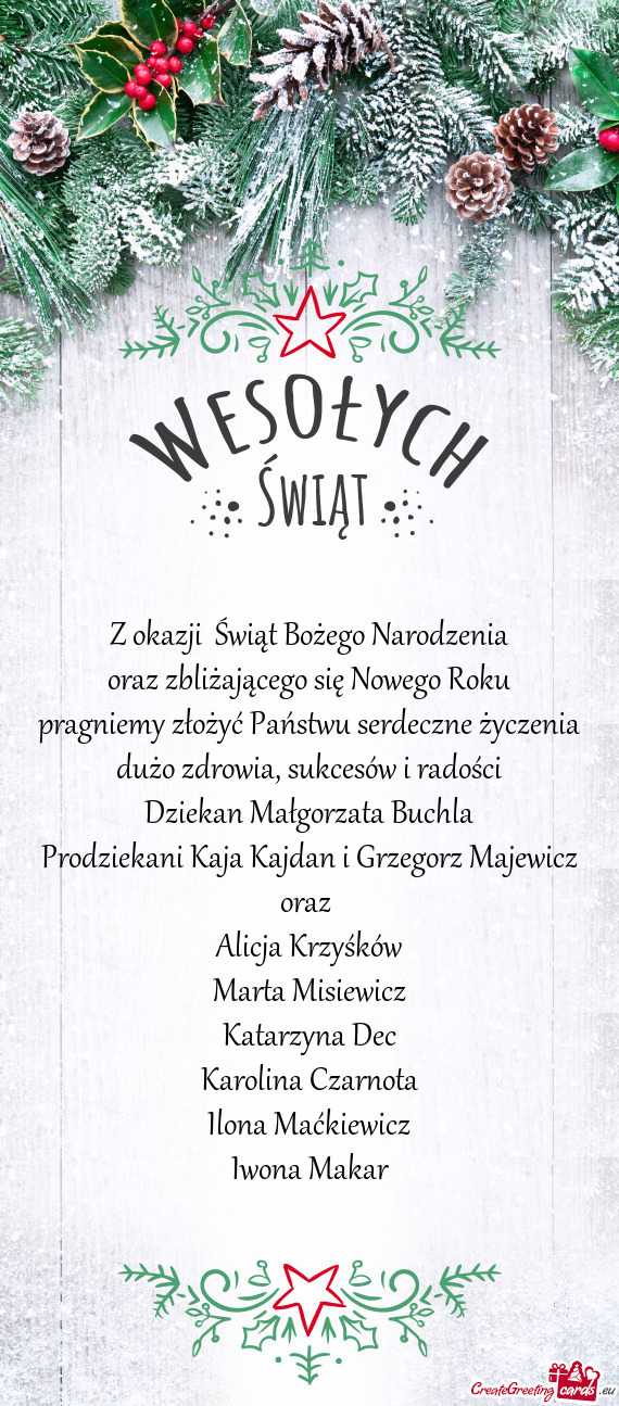 Dużo zdrowia, sukcesów i radości