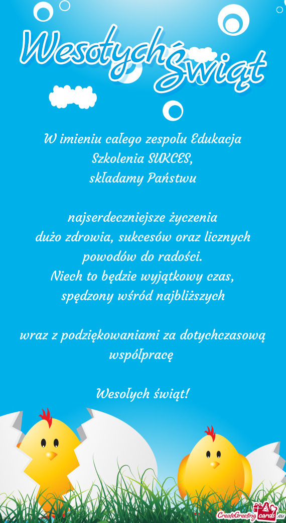 Dużo zdrowia, sukcesów oraz licznych powodów do radości