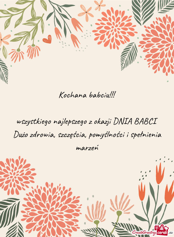 Dużo zdrowia, szczęścia, pomyślności i spełnienia marzeń