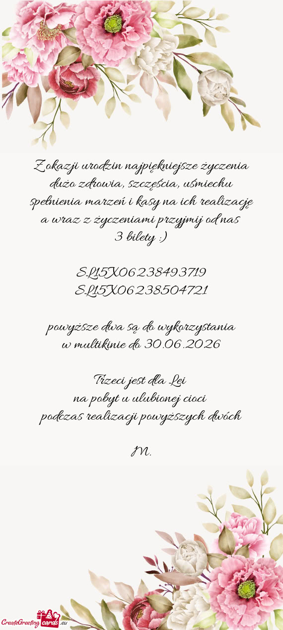 Dużo zdrowia, szczęścia, uśmiechu