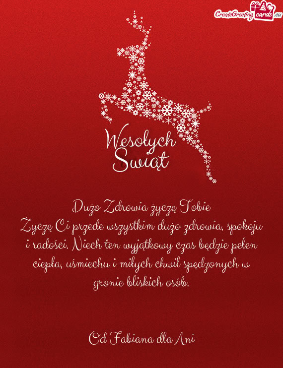 Dużo Zdrowia życzę Tobie