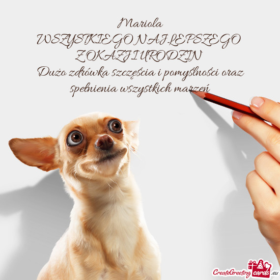 Dużo zdrówka szczęścia i pomyślności oraz