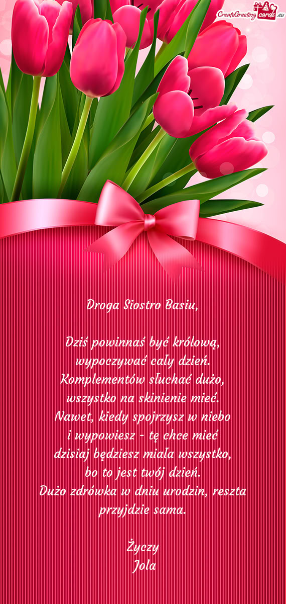 Dużo zdrówka w dniu urodzin, reszta przyjdzie sama