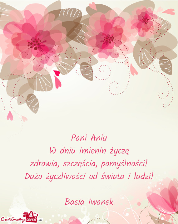 Dużo życzliwości od świata i ludzi