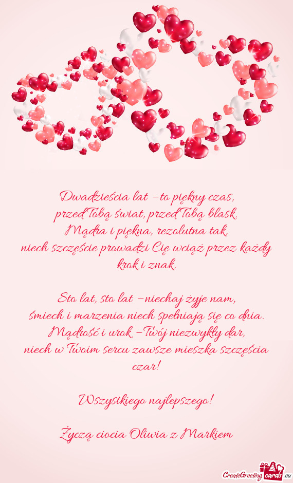 Dwadzieścia lat – to piękny czas