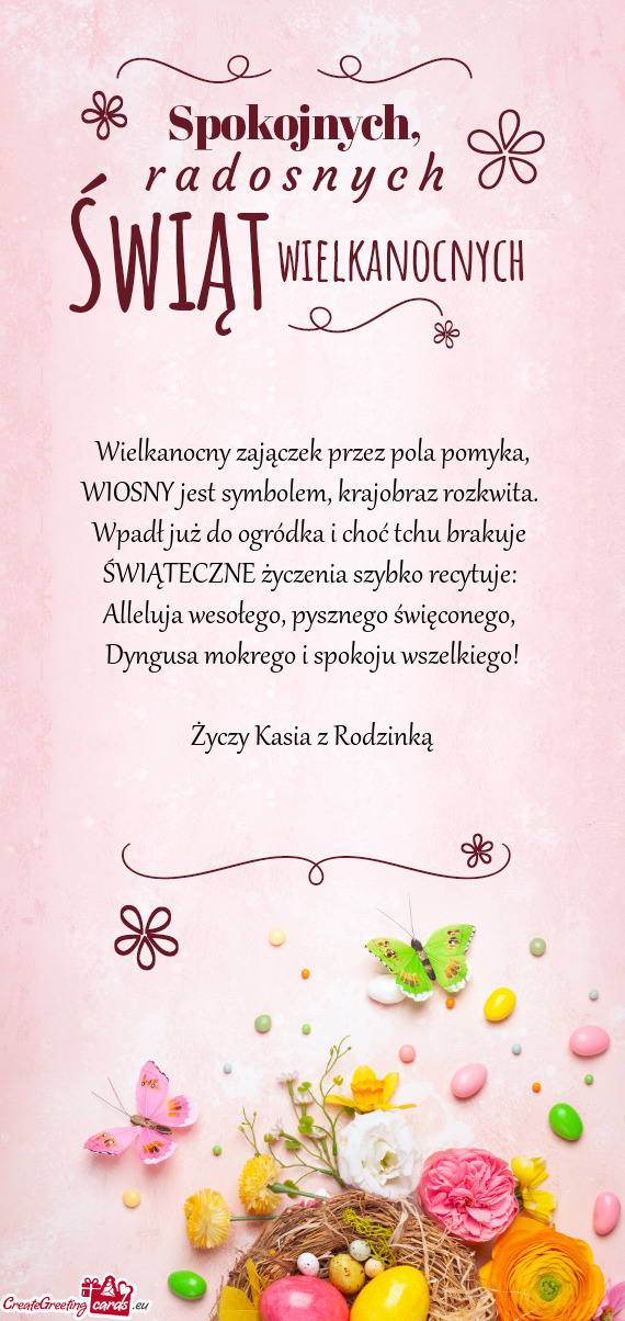 Dyngusa mokrego i spokoju wszelkiego! Kasia z Rodzinką