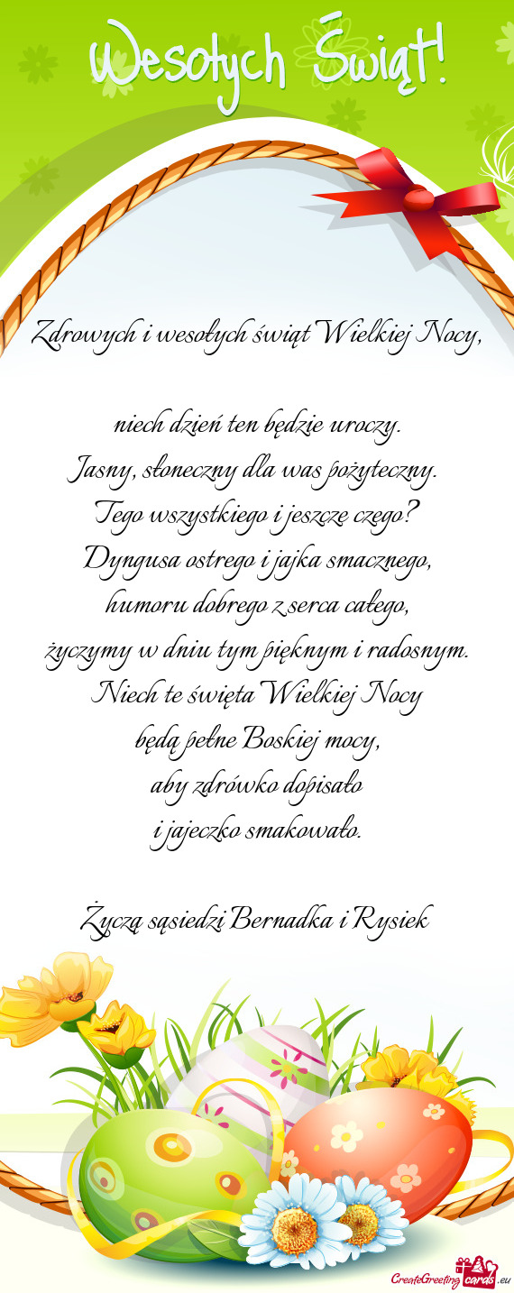 Dyngusa ostrego i jajka smacznego