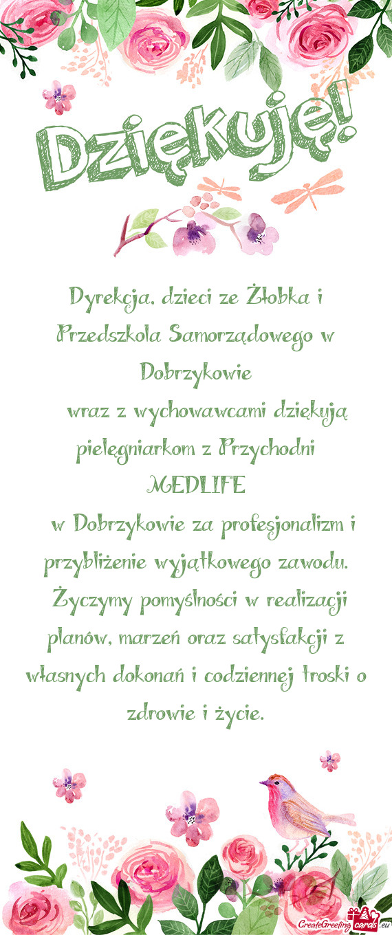 Dyrekcja, dzieci ze Żłobka i Przedszkola Samorządowego w Dobrzykowie
