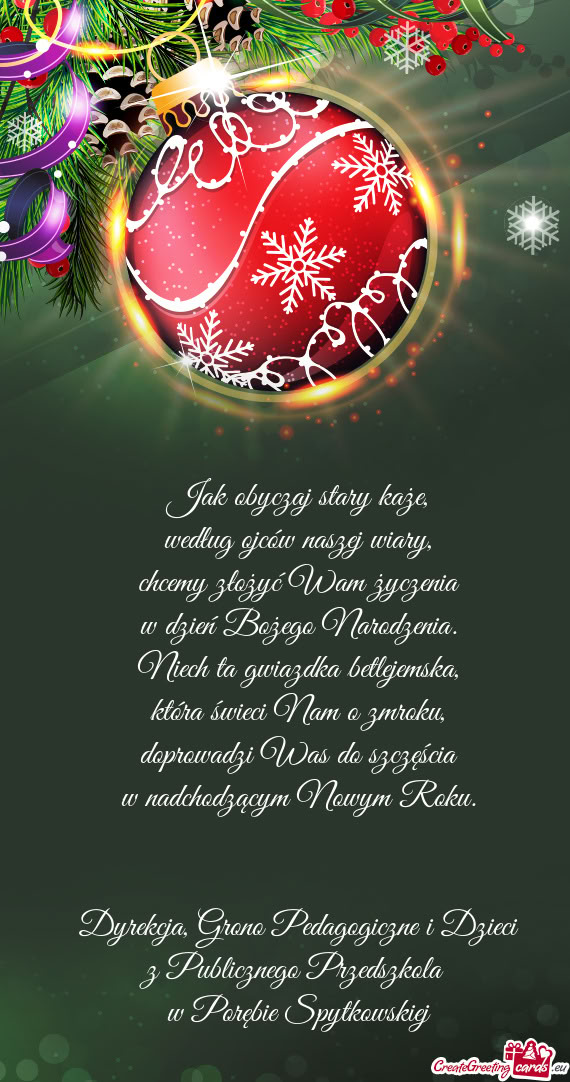 Dyrekcja, Grono Pedagogiczne i Dzieci