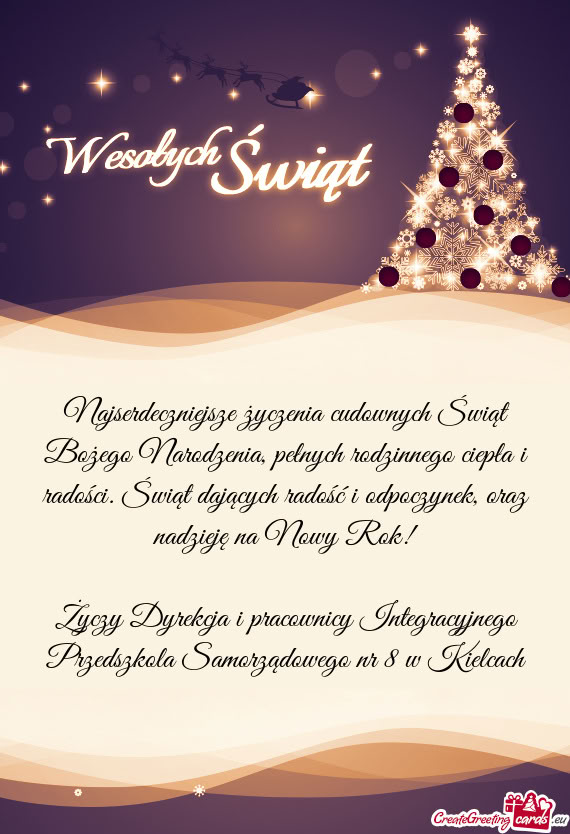 Dyrekcja i pracownicy Integracyjnego Przedszkola Samorządowego nr 8 w Kielcach