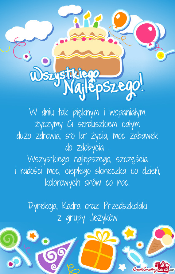 Dyrekcja, Kadra oraz Przedszkolaki