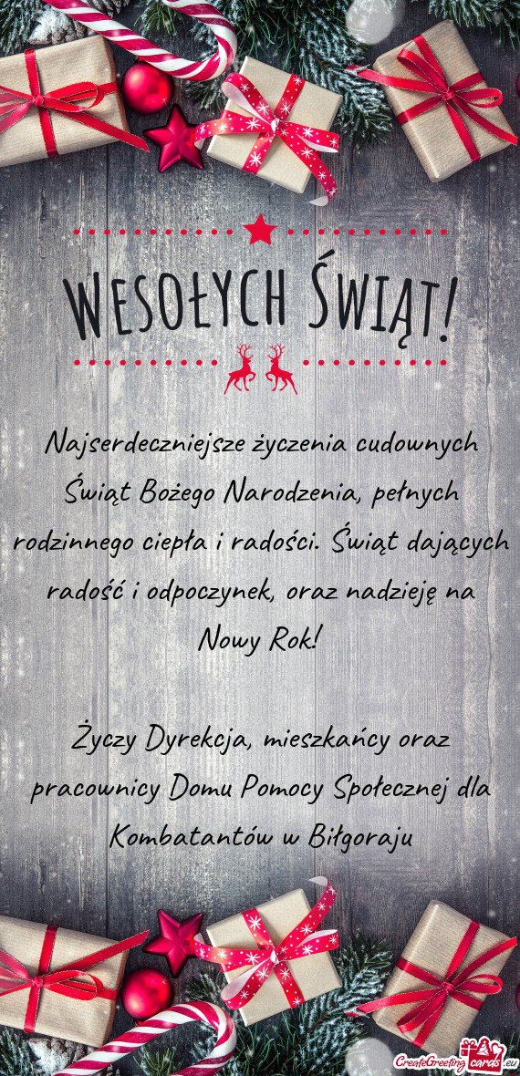 Dyrekcja, mieszkańcy oraz pracownicy Domu Pomocy Społecznej dla Kombatantów w Biłgoraju