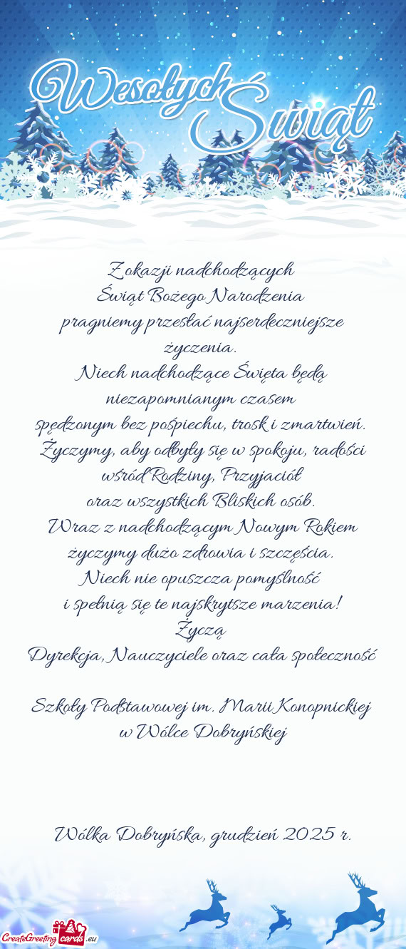 Dyrekcja, Nauczyciele oraz cała społeczność