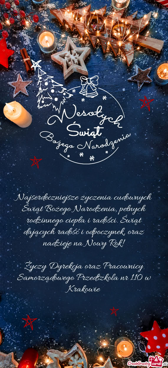 Dyrekcja oraz Pracownicy Samorządowego Przedszkola nr 110 w Krakowie