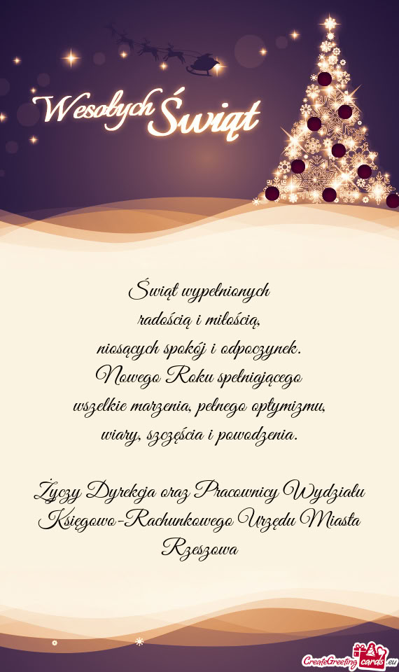 Dyrekcja oraz Pracownicy Wydziału Księgowo-Rachunkowego Urzędu Miasta Rzeszowa