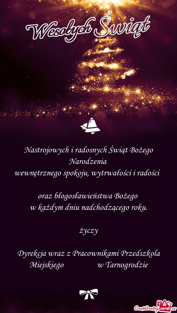 Dyrekcja wraz z Pracownikami Przedszkola Miejskiego     w Tarnogrodzie