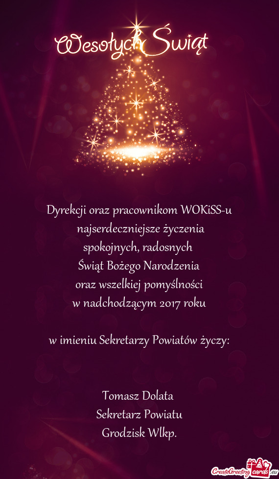 Dyrekcji oraz pracownikom WOKiSS-u