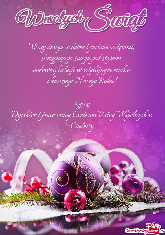 Dyrektor i pracownicy Centrum Usług Wspólnych w Chełmży