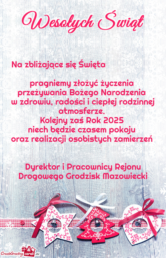 Dyrektor i Pracownicy Rejonu Drogowego Grodzisk Mazowiecki